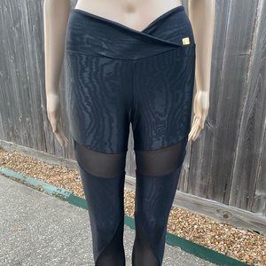 Black/mesh leggings